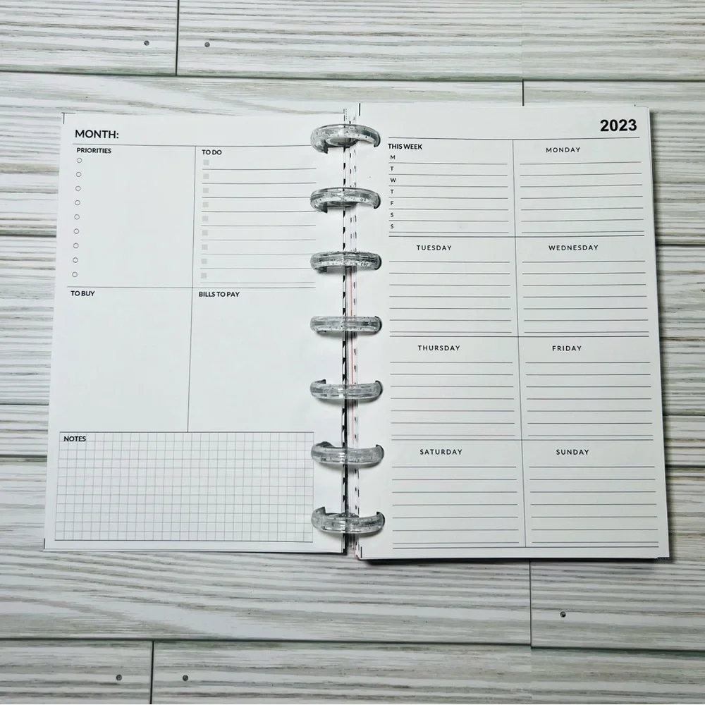 Happy planner mini size set weekly Layout Goofy Disney